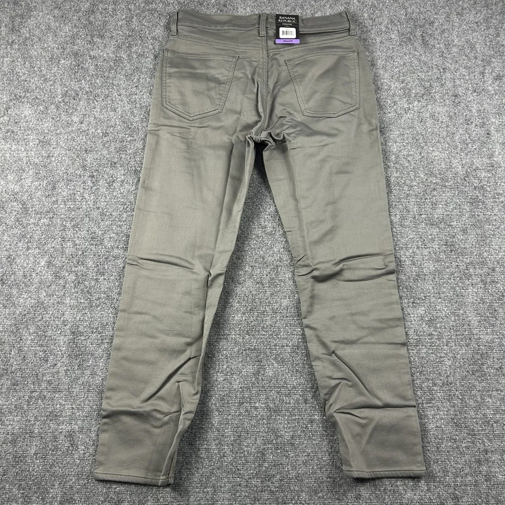 Banana Republic Pants Mens 30x29 Gray‎ Chino 5 Pocket Casual Everyday Stretch